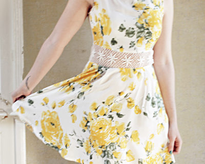 yellow floral.